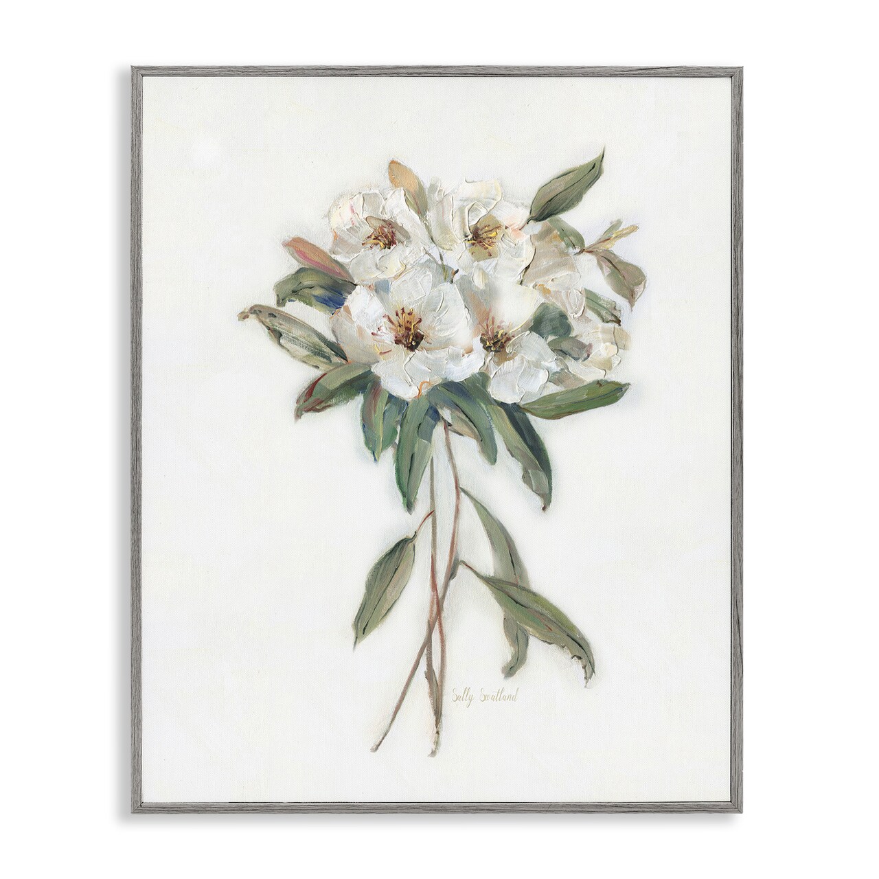 Stupell Industries White Wildflower Bundle Framed Giclee Design by Sally Swatland